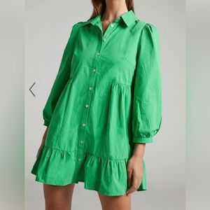 NWOT Showpo Maulee Poplin Long Sleeve Mini Dress